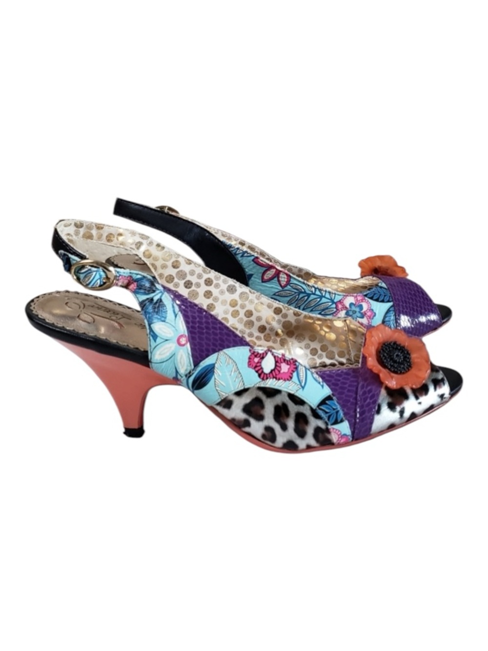Poetic License Passion Fruit Slingback Kitten Heels